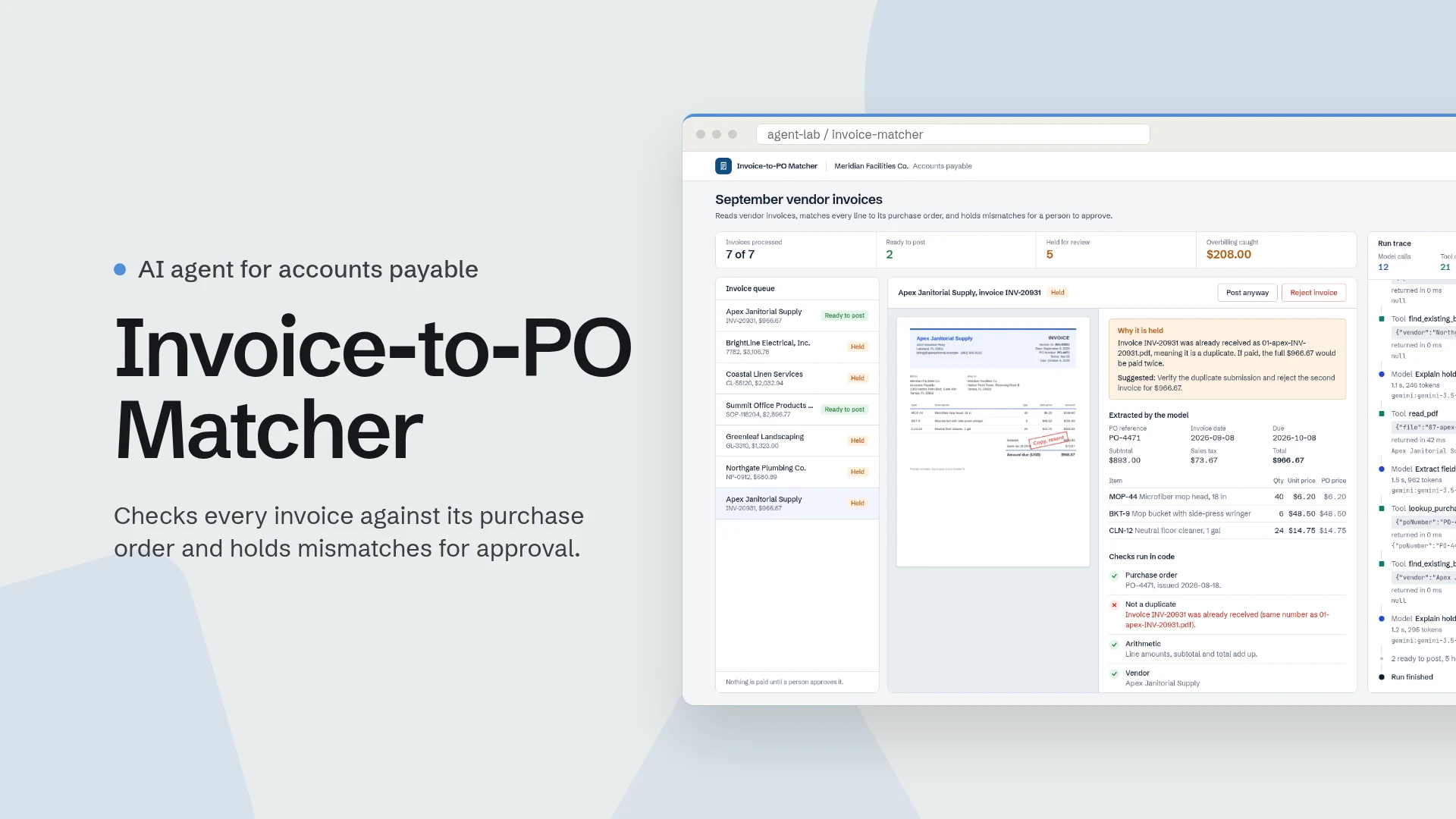 Invoice-to-PO Matcher project cover