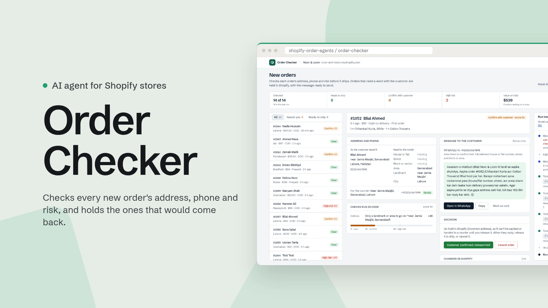 Shopify Order Checker project cover